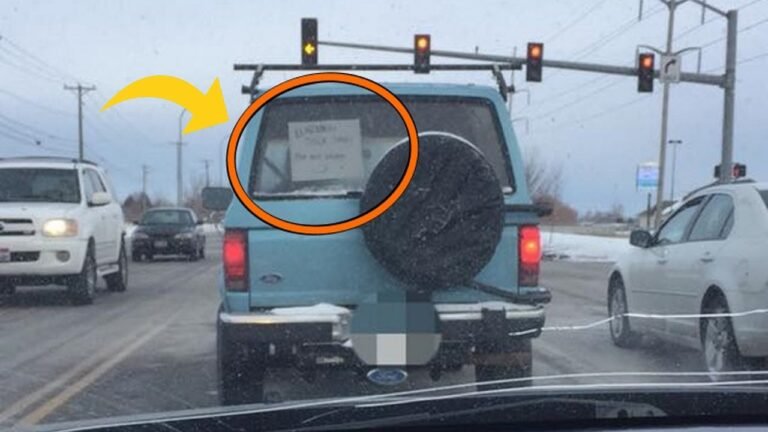 Mom Frustrated Behind Slow Vehicle, Snaps Photo Of Sign On Window