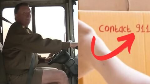 UPS Driver Makes A Quick Decision When Woman Hands Him A Box With A Secret Message